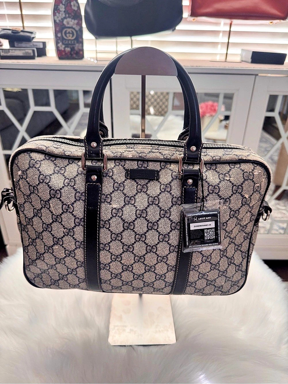 Gucci GG Supreme Canvas Briefcase Laptop Bag